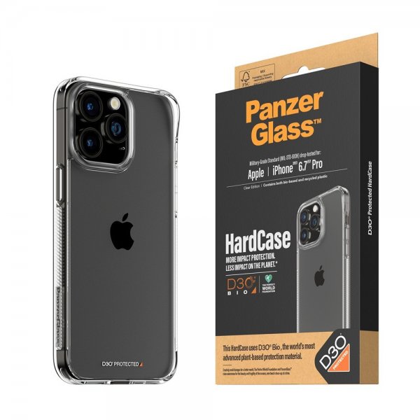 PanzerGlass iPhone 15 Pro Max Skal HardCase D3O Transparent