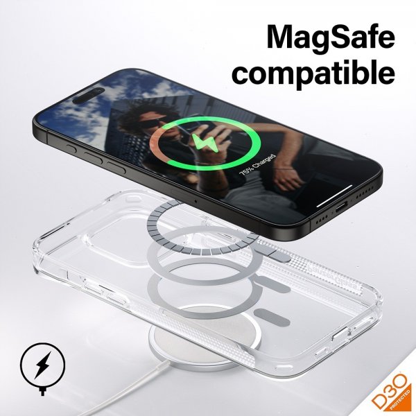 PanzerGlass iPhone 15 Pro Max Skal HardCase MagSafe D3O Transparent