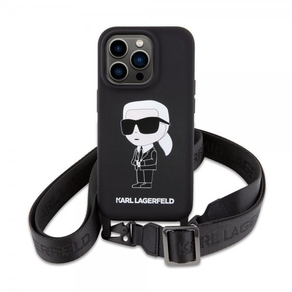 Karl Lagerfeld iPhone 15 Pro Max Skal Ikonik Crossbody Svart