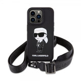 Karl Lagerfeld iPhone 15 Pro Max Skal Ikonik Crossbody Svart