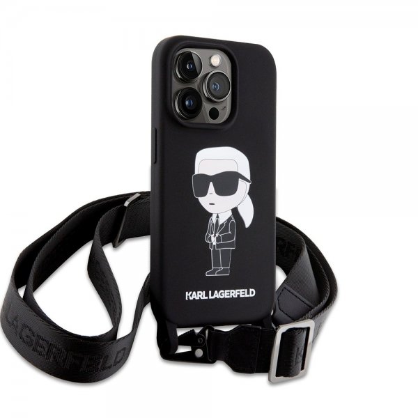 Karl Lagerfeld iPhone 15 Pro Max Skal Ikonik Crossbody Svart