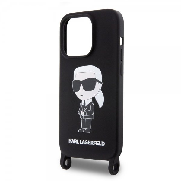 Karl Lagerfeld iPhone 15 Pro Max Skal Ikonik Crossbody Svart