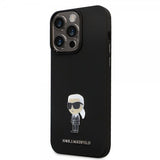 Karl Lagerfeld iPhone 15 Pro Max Skal Ikonik Metal Pin Svart