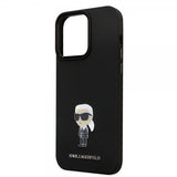 Karl Lagerfeld iPhone 15 Pro Max Skal Ikonik Metal Pin Svart