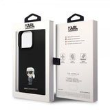 Karl Lagerfeld iPhone 15 Pro Max Skal Ikonik Metal Pin Svart