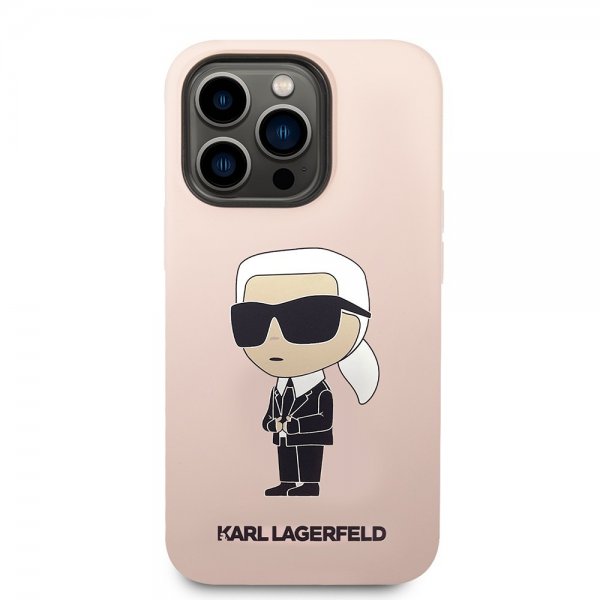 Karl Lagerfeld iPhone 15 Pro Max Skal Ikonik NFT Rosa