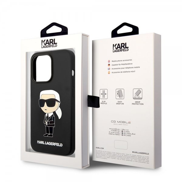 Karl Lagerfeld iPhone 15 Pro Max Skal Ikonik NFT Svart