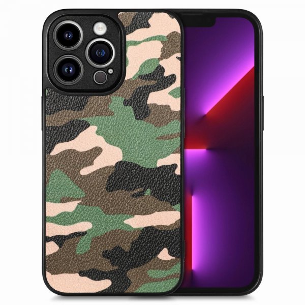 iPhone 15 Pro Max Skal Kamouflage Grön