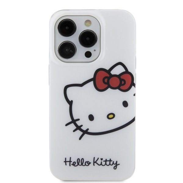 Hello Kitty iPhone 15 Pro Max Skal Kitty Logo Vit