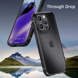 Ipaky iPhone 15 Pro Max Skal Kolfibermönster Blå