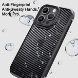 Ipaky iPhone 15 Pro Max Skal Kolfibermönster Svart