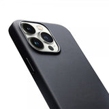 Qialino iPhone 15 Pro Max Skal Konstläder MagSafe Svart