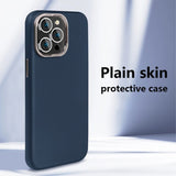 X-Level iPhone 15 Pro Max Skal Lädertextur MagSafe Blå