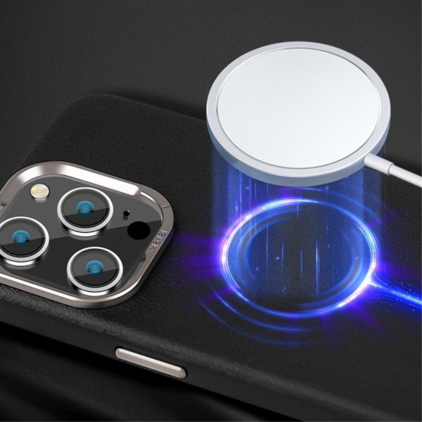 X-Level iPhone 15 Pro Skal Lädertextur MagSafe Brun