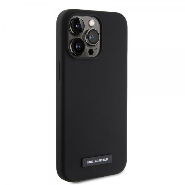 Karl Lagerfeld iPhone 15 Pro Max Skal Liquid Silicone MagSafe Svart