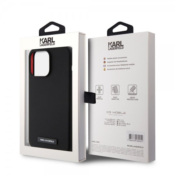Karl Lagerfeld iPhone 15 Pro Max Skal Liquid Silicone MagSafe Svart
