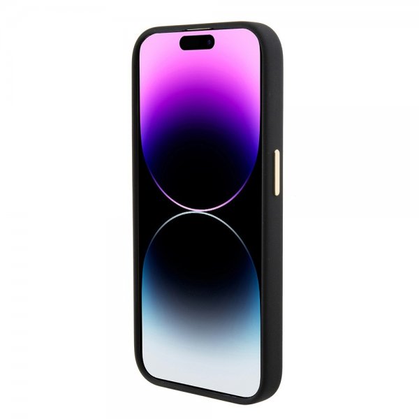 Guess iPhone 15 Pro Max Skal Liquid Silicone Metal Logo Svart