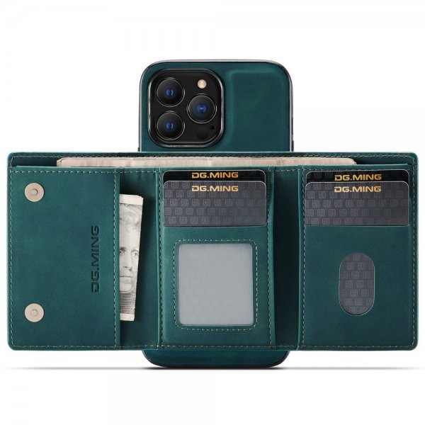 Dg.Ming iPhone 15 Pro Max Skal M1 Series Löstagbar Korthållare Grön