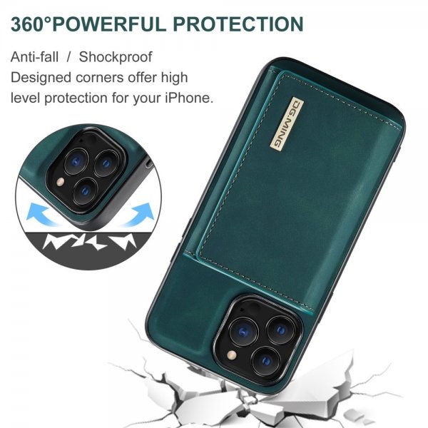 Dg.Ming iPhone 15 Pro Max Skal M1 Series Löstagbar Korthållare Grön