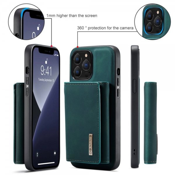 Dg.Ming iPhone 15 Pro Max Skal M1 Series Löstagbar Korthållare Grön