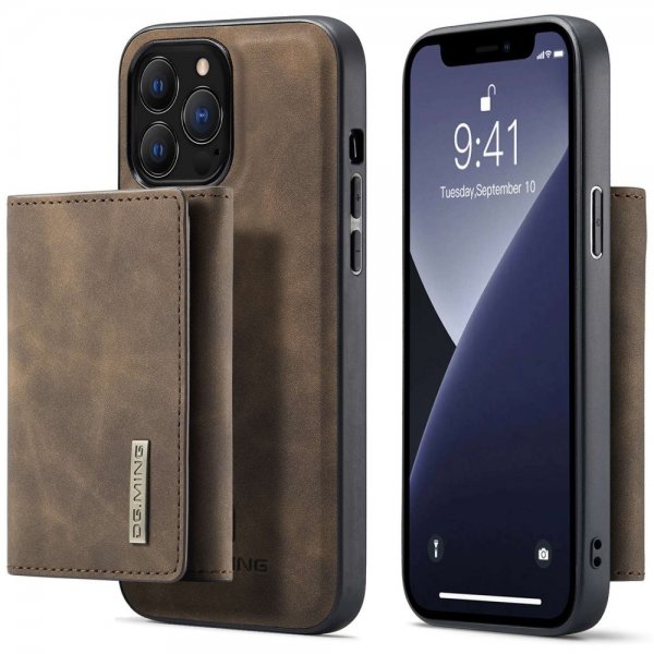 Dg.Ming iPhone 15 Pro Max Skal M1 Series Löstagbar Korthållare Kaffe