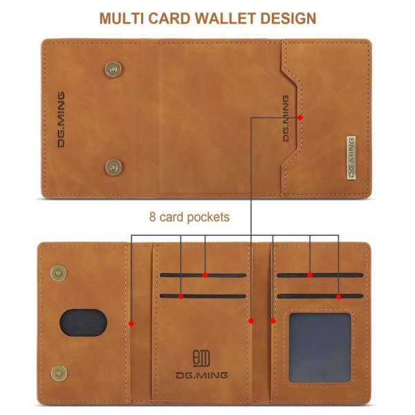 Dg.Ming iPhone 15 Pro Max Skal M2 Series Löstagbar Korthållare Brun