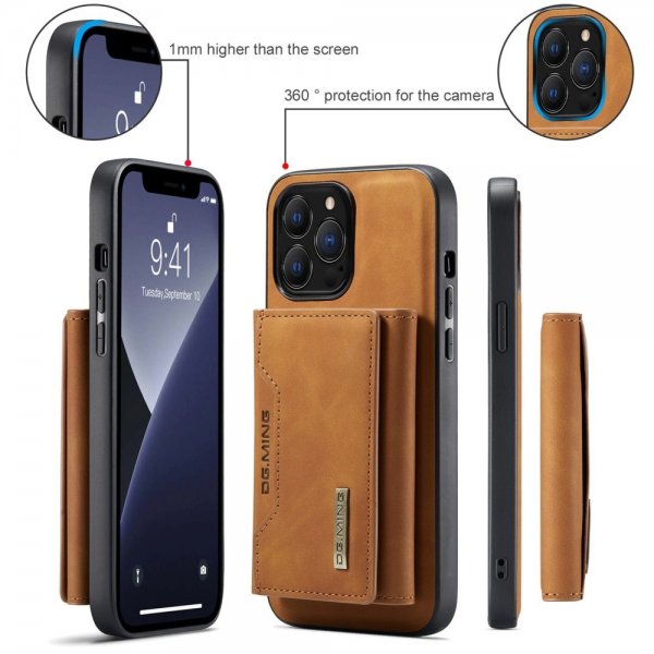 Dg.Ming iPhone 15 Pro Max Skal M2 Series Löstagbar Korthållare Brun