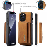 Dg.Ming iPhone 15 Pro Max Skal M2 Series Löstagbar Korthållare Brun