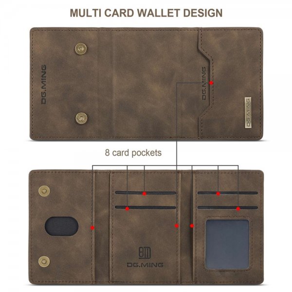 Dg.Ming iPhone 15 Pro Max Skal M2 Series Löstagbar Korthållare Kaffe