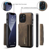 Dg.Ming iPhone 15 Pro Max Skal M2 Series Löstagbar Korthållare Kaffe