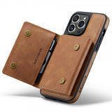 Dg.Ming iPhone 15 Pro Max Skal M5 Series Löstagbar Korthållare Brun