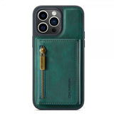 Dg.Ming iPhone 15 Pro Max Skal M5 Series Löstagbar Korthållare Grön