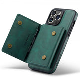 Dg.Ming iPhone 15 Pro Max Skal M5 Series Löstagbar Korthållare Grön