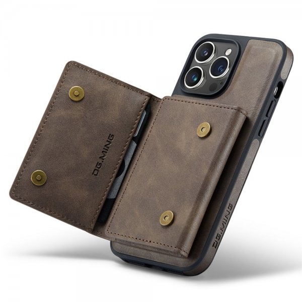 Dg.Ming iPhone 15 Pro Max Skal M5 Series Löstagbar Korthållare Kaffe