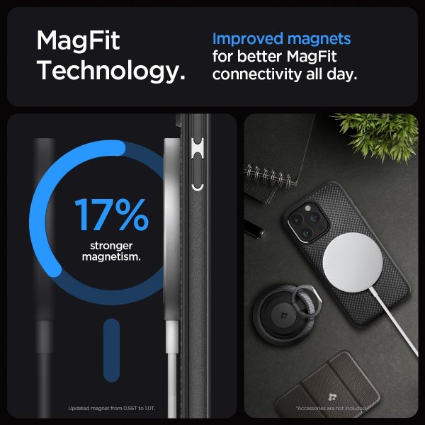 Spigen iPhone 15 Pro Max Skal Mag Armor MagFit Matte Black