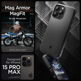 Spigen iPhone 15 Pro Max Skal Mag Armor MagFit Matte Black