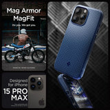 Spigen iPhone 15 Pro Max Skal Mag Armor MagFit Navy Blue