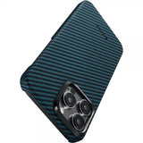 Pitaka iPhone 15 Pro Max Skal MagEZ Case 4 Black/Blue Twill
