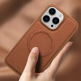 X-Level iPhone 15 Pro Max Skal MagSafe Denim Jacket Brun