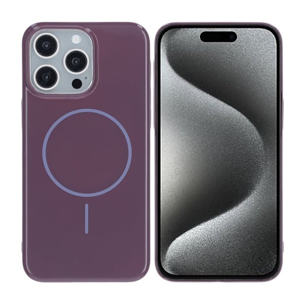 iPhone 15 Pro Max Skal TPU MagSafe Blank Lila