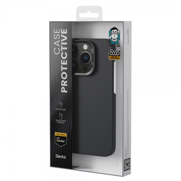 Benks iPhone 15 Pro Max Skal MagSafe Kevlar Svart