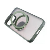 Rvelon iPhone 15 Pro Max Skal Roterbart MagSafe Stativ Grön
