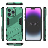 iPhone 15 Pro Max Skal med Stativ Grön