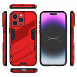 iPhone 15 Pro Max Skal med Stativ Röd