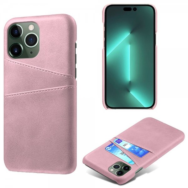 iPhone 15 Pro Max Skal med två Kortfack Roseguld