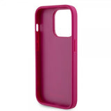 Guess iPhone 15 Pro Max Skal Metal Logo Strass Metallic Rosa