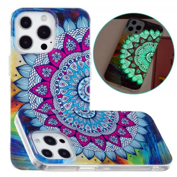 iPhone 15 Pro Max Skal Motiv Blå Mandala