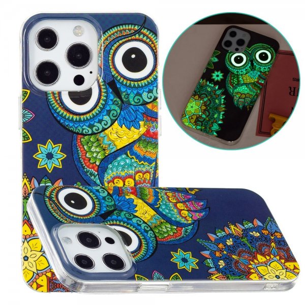 iPhone 15 Pro Max Skal Motiv Blå Uggla