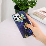iPhone 15 Pro Max Skal Motiv Guldiga Fjärilar