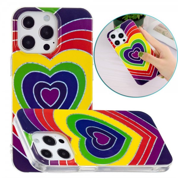 iPhone 15 Pro Max Skal Motiv Hjärtmönster